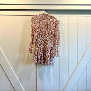 Floral cowl-neck mini